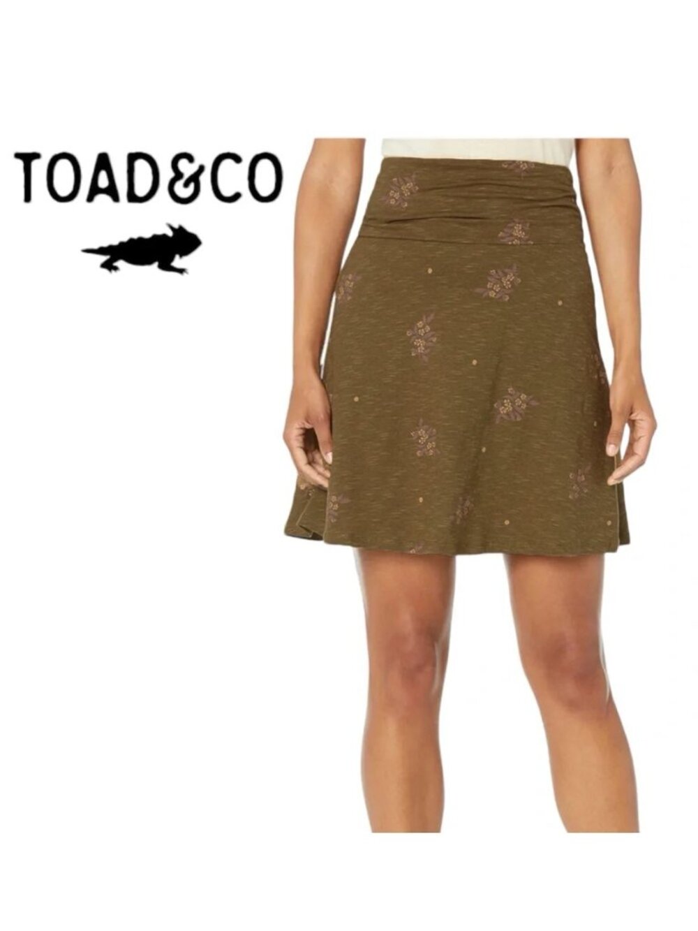 Toad&Co Chaka Skirt in Fir Spray Print Extra Large XL